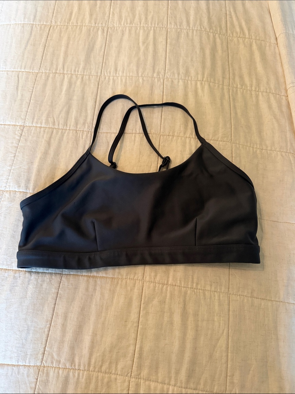 ALO Yoga Black Minimal Strappy Sports Bra